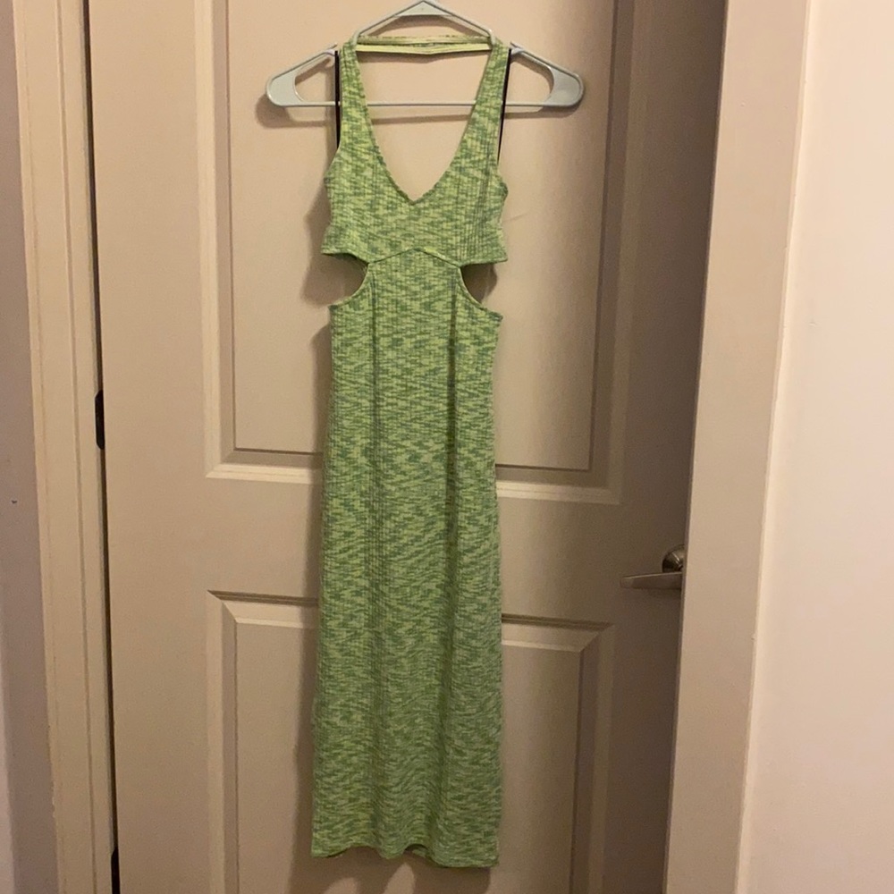 Green Maxi Dress with Halter Top Size S